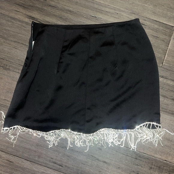 Rhinestone fringe mini skirt NWT - Picture 4 of 5